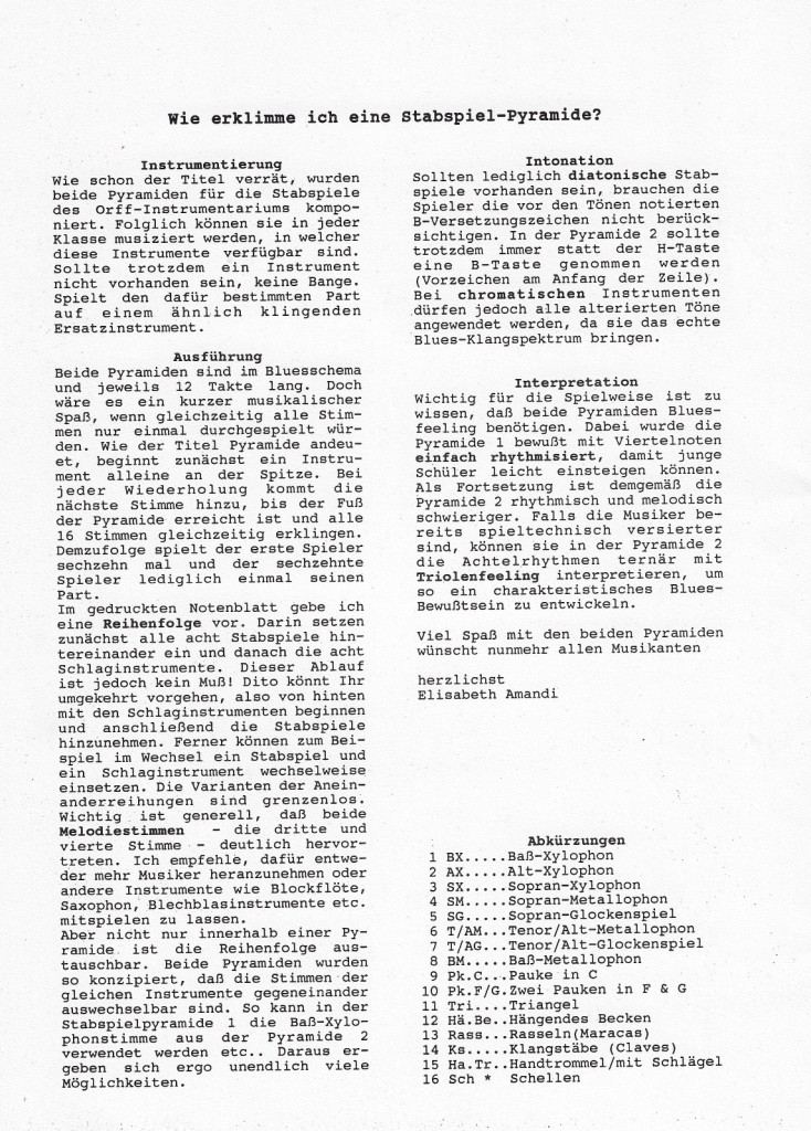 Kompositionen Stabspiel