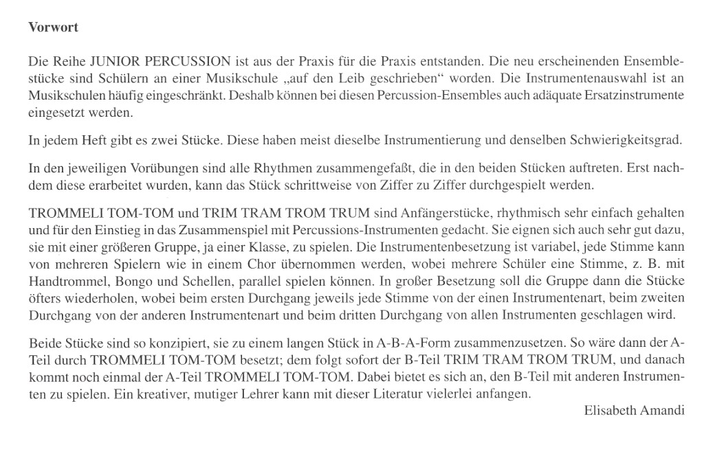 Kompositionen Trommeli